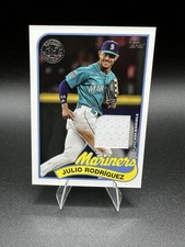 2024 Topps #89BR-JR Julio Rodríguez 1989 Topps Baseball 35th Anniversary Relics