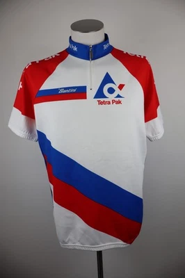 SANTINI Maillot Cyclisme Homme Taille 3XL Haut Sport Vélo Manche Courte Avec Zip - Photo 1/4