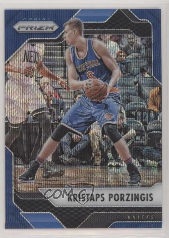 2016-17 Panini Prizm Blue Wave Prizm 29/99 Kristaps Porzingis #124 k7p