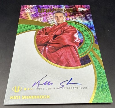 2025 Topps WWE Universe #UNA-KSH KEN SHAMROCK Autograph Green Elecric # /99