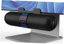 Computer Speaker, Bluetooth 5.3/Wired USB A/C Connection, 6 RGB Light Black