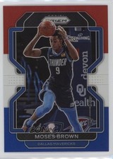 2021-22 Panini Prizm Red White & Blue Prizm Moses Brown #173 00gy