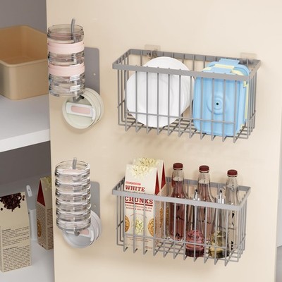 4 Pack Adhesive Cabinet Door Organizer - Tumbler Lid Organizer & Kitchen Storage
