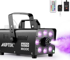 Aufgerüstete Nebelmaschine, Rauchmaschine mit 13 bunten LED-Leuchten und RGB-Fernbedienung