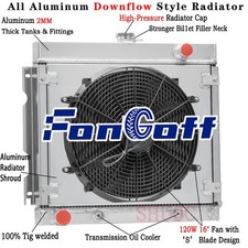 4 Row Radiator&Shroud Fan For Dodge Dart Plymouth Duster Valiant Big Block 70-72