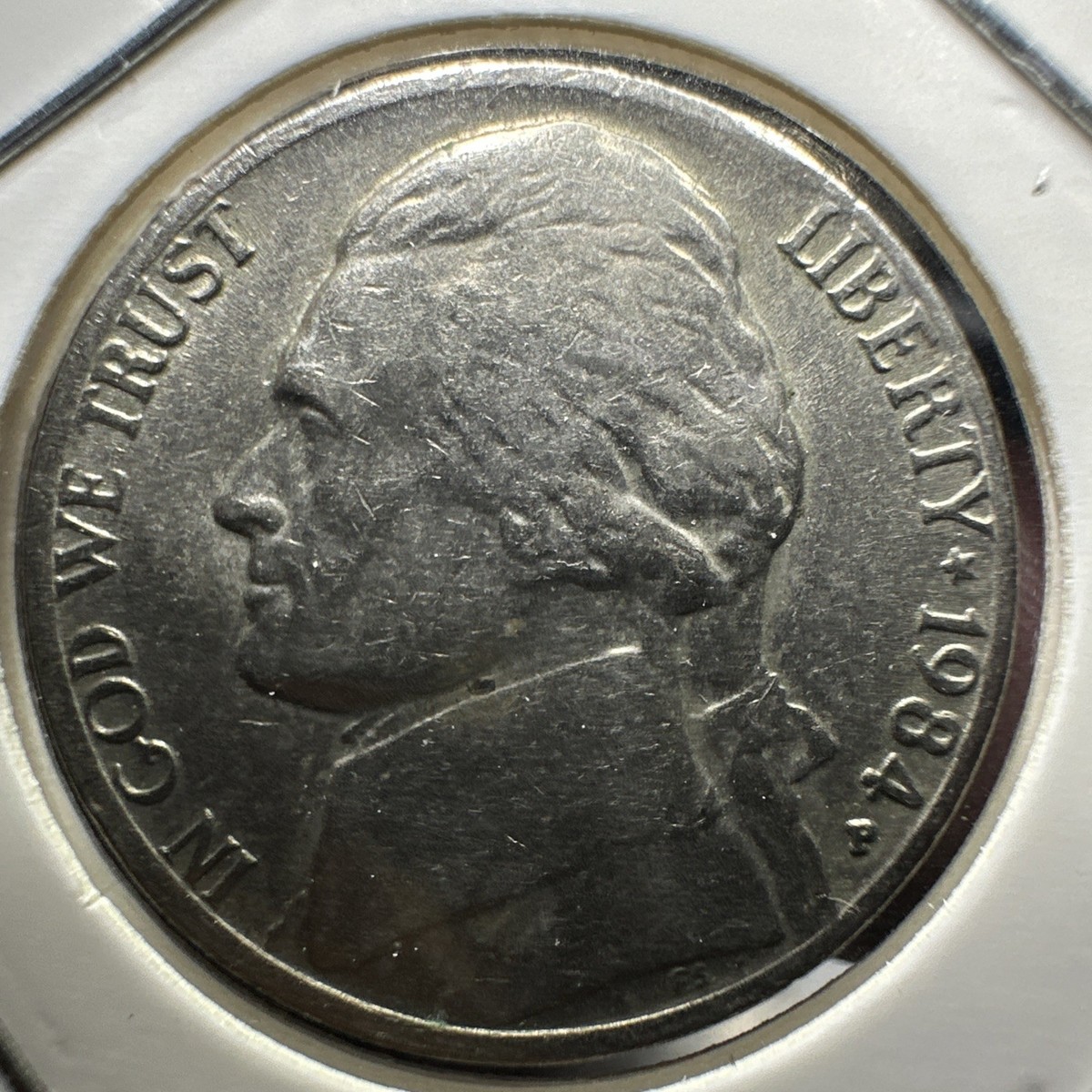1984-P Jefferson Nickel Error-Double Monticello-Die Clash-Make