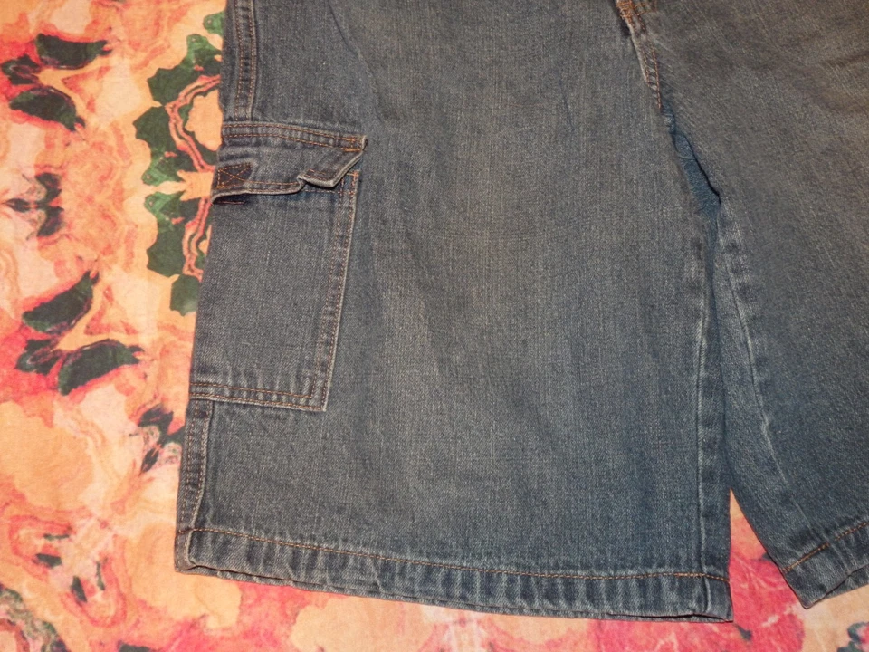 VTG Men's Bugle Boy Shorts 36 Blue Denim Cargo Jorts Skater Rave Hip Hop Y2K 90s - Image 2 of 4