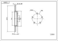 Bremsscheibe hinten HART 220 810 FORD MONDEO III (B5Y)