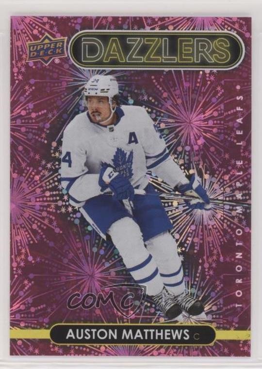 2021-22 Upper Deck Series 2 Dazzlers Pink Auston Matthews #DZ-93