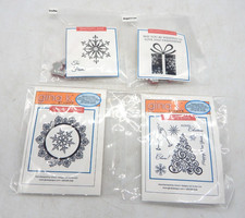 Lot of 4 Gina K Designs Stamps Dies Christmas Holidays