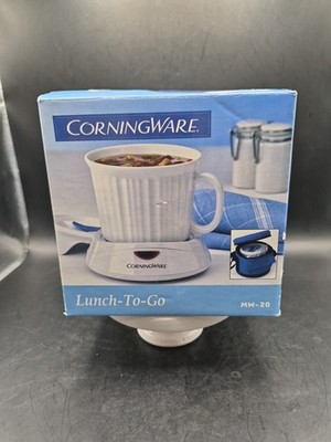 CorningWare Lunch To Go Lidded Mug With Warmer and Carrying Bag MW-20 NEW in BOX