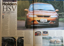 Original 1999 UK Autocar mag extracted road test: HOLDEN HSV GTS