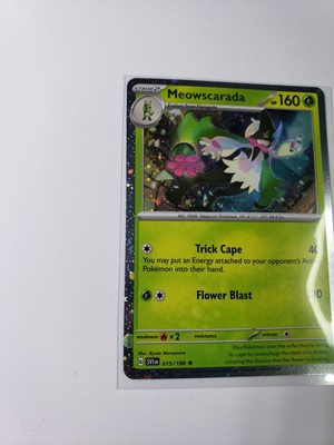 meowscarada pokemon card value - ex 256/193 - Paldea Evolved - Special Illustration Rare Colorless Scratching Nails (100+) If your opponents Active Pokemon already has any damage counters on it Pokemon Paldea Partners Tin Meowscarada