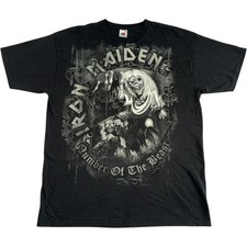 FOTL Iron Maiden Number Of The Beast Band T-Shirt Herren XL Grafikdruck schwarz