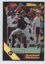 1991 Wild Card Draft 5 Stripe Derek Russell #49 Rookie RC 0b3. rookie card picture