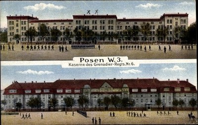 Ak Poznań Posen, Kaserne des Grenadier Regiments Nr. 6 - 3824362