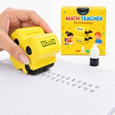 4-in-1 Math Teacher Roller Stamp: Addition, Subtraction, Multiplication More