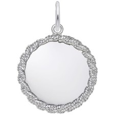 Small Twisted Rope Charm - Metal - Sterling Silver
