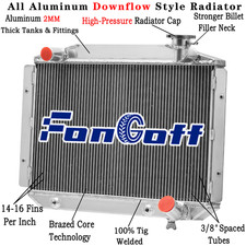 3 Row Aluminum Radiator For 1955-1960 56 57 Chevy Corvette 350 V8 Engine At