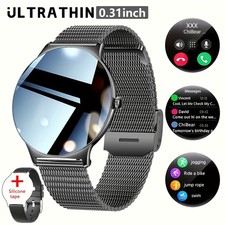 1.42" Slim Smartwatch, Wrist Calls, Sports Modes, Waterproof, Health App