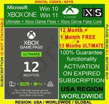 Xbox Game Pass Ultimate 12 Month + Game Pass Core  | USA Region