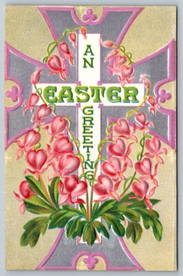 Easter Greetings  Embossed  Postcard
