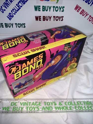 1991 James Bond Jr. Scum Shark Toy FACTORY SEALED - Afbeelding 9 van 10