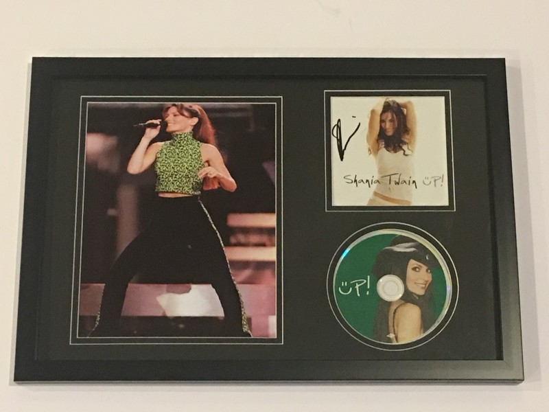 SHANIA TWAIN SIGNED FRAMED 12X18 "UP!" CD PHOTO DISPLAY COUNTRY LEGEND JSA COA