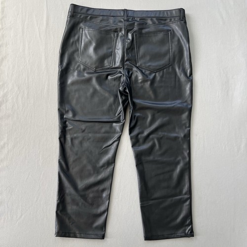 Abercrombie Fitch Skinny Hose 36/22 Vegan Leder Ultra High Rise Schwarz 110 $ NEU - Bild 4 von 13