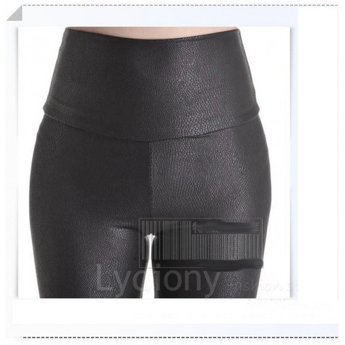 New Fashion Sexy Lady Leather Look High Waist Leggings Pants Tight Ladies Womens - Picture 8 of 10