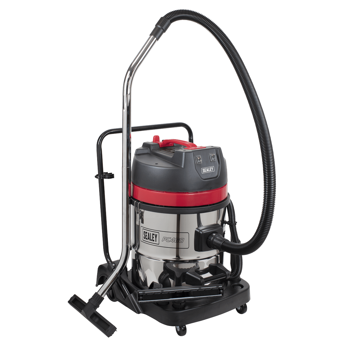 Sealey PC460 Vacuum Cleaner Wet & Dry Stainless Steel Drum 60L 2400W/230V