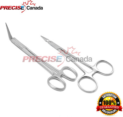 2 William Stieglitz Splinter Fragment Forceps 5.5'' Angled 45° And Straight Tips