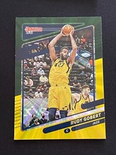 2021-22 Panini Donruss RUDY GOBERT Jazz #182 Green & Yellow Holo Laser - MINT!