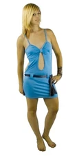 ESPIRAL Club Wear Dress 463 - Large -Turquoise
