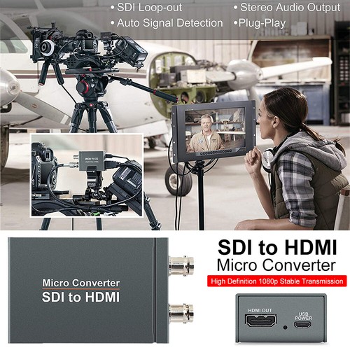 1 port to 2 SDI to HDMI + SDI Mini HD Video Switcher Micro Audio Converter F2 - Picture 2 of 11