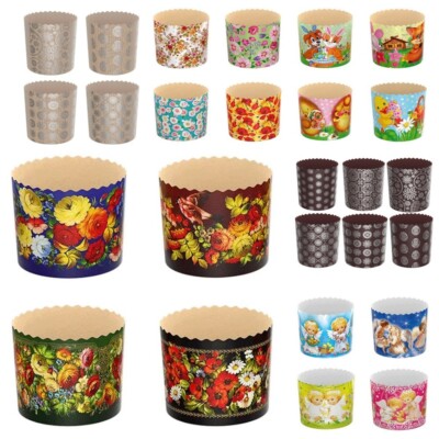 6 Stück Backpapierformen für Ostern Brot Kuchen Panettone Paska