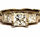 18K White gold 1.28ct princess diamond VS2 H AGS certified engagement ring 5.1g — photo 3