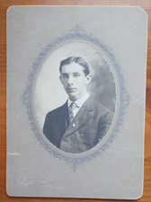 Frankfort, Michigan O.E. HENSEL Portrait Studio Cabinet Photo Young Man CHARLES