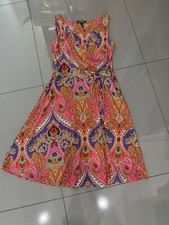 LAUREN RALPH LAUREN NWT $134 Slinky Stretch Paisley Swing Dress Size Small