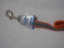 Coastal Pet Lazer Brite Reflective Dog Leash in Orange Zig Zag Print Swivel Snap