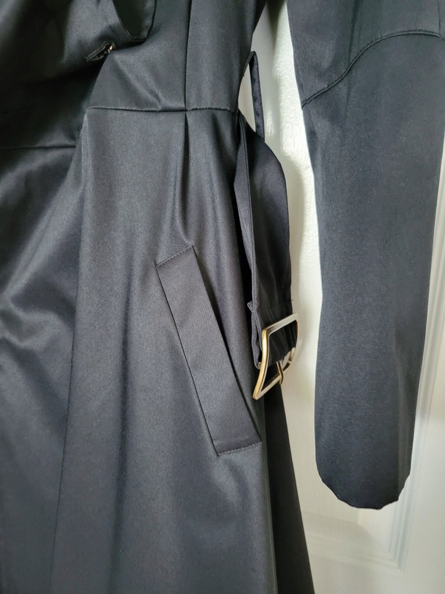 Vintage Alexander McQueen Fabulous Black Flared Trench Coat