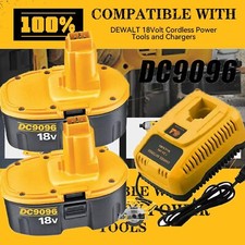 2PACK 18V replace For Dewalt 18 VOLT XRP DC9096 DC9098 Battery OR Charger DC9099