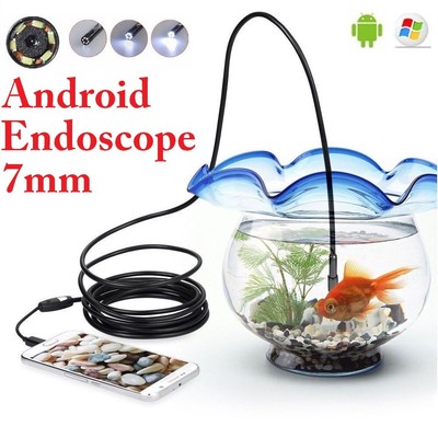 7mm Endoscope Camera Flexible IP67 Waterproof Micro USB Inspection Borescope Cam