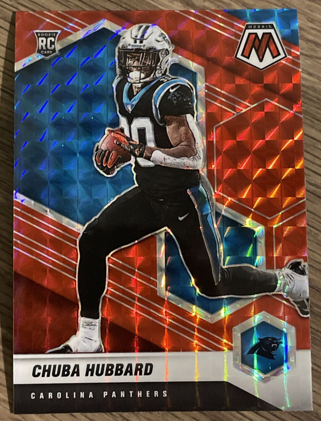 2021 Panini Mosaic Red #325 Chuba Hubbard