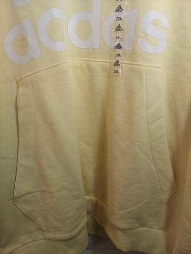 Men's Adidas Yellow Pullover Hoodie 2XL - Picture 4 of 13