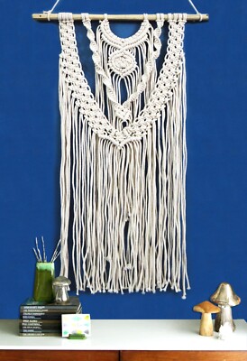 Macrame Naclase Design | Woven Boho Chic Wall | Handmade Woven Natural | Unique