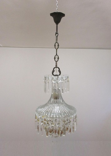 ✅ ANTICO LAMPADARIO IMPERO EPOCA PRIMI 900 IN CRISTALLO ANTIQUE - 3468 - Imagen 6 de 12