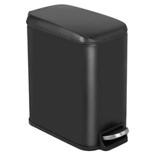 Trash Can with a Lid 1.3 Gallon (5 L) Small Trash Bin Step Pedal Garbage Can