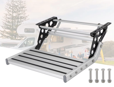 Marchepied double pour caravane, marchepied pour camping-car, marchepied d'entrée manuel, marchepied d'entrée de camping pour camping-car