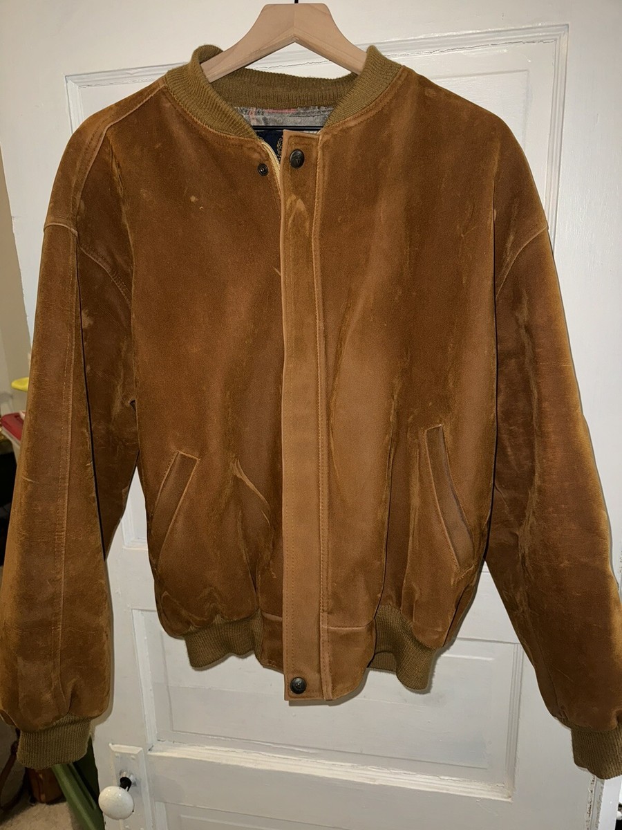 ジャケット・アウター Italy Vintage - Suede Jacket Vintage 1960s Full Stop V Suede Italian Bomber Jacket Size Large